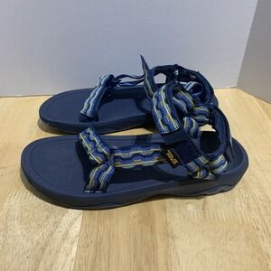 Teva Hurricane Sandals US 5 Blue Yellow‎ Beach Hiking Anatomic Footbed Womens